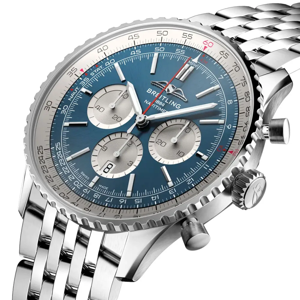 Breitling AB0137211C1A1 Navitimer B01 Chronograph 46 Stainless Steel Blue Dial Watch 4 Breitling AB0137211C1A1 Navitimer B01 Chronograph 46 Stainless Steel Blue Dial Watch - Image 2