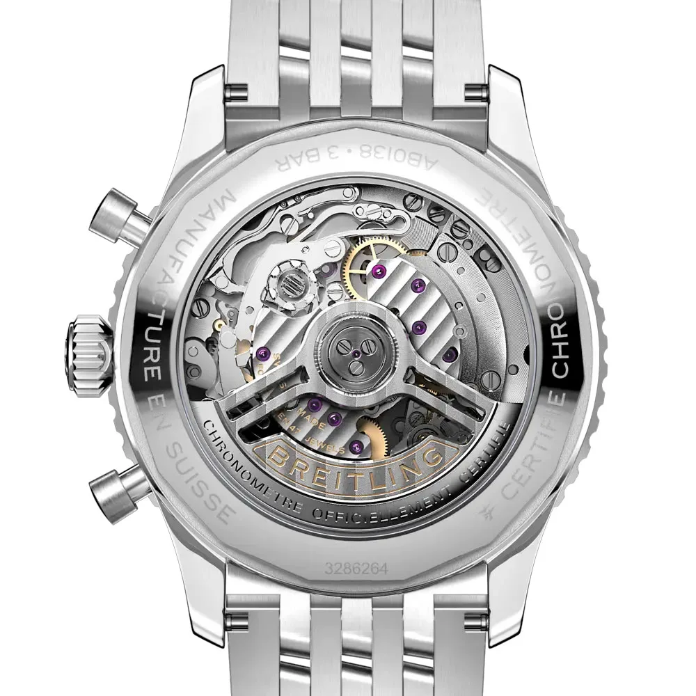 Breitling AB0138241C1A1 Navitimer B01 Chronograph 43 Stainless Steel Ice Blue Dial Watch - Image 2