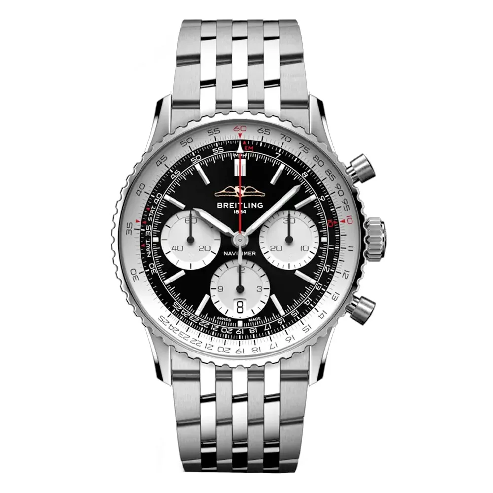 Breitling AB0139211B1A1 Navitimer B01 Chronograph 41 Stainless Steel Black Dial Watch 3 Breitling AB0139211B1A1 Navitimer B01 Chronograph 41 Stainless Steel Black Dial Watch