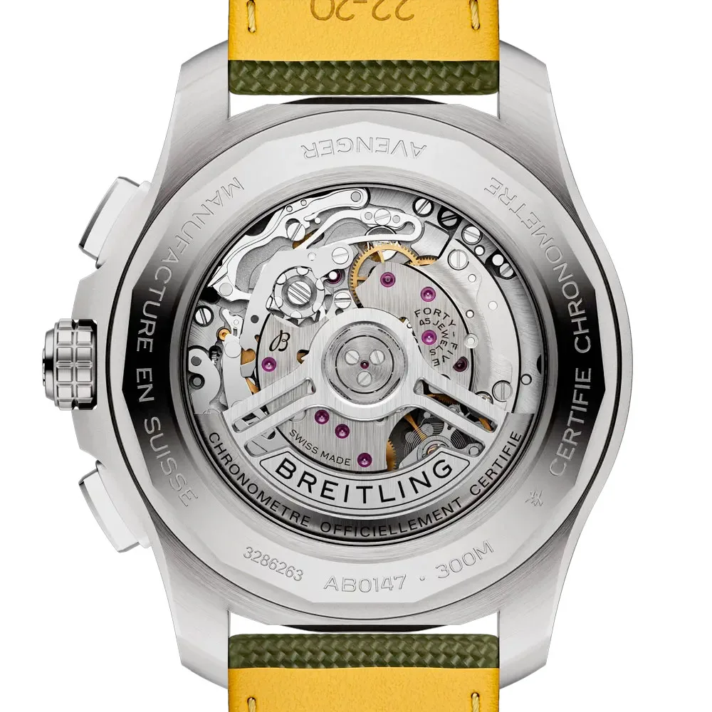 Breitling AB0147101L1X1 Avenger B01 Chronograph 44 Stainless Steel Green Dial Watch - Image 2