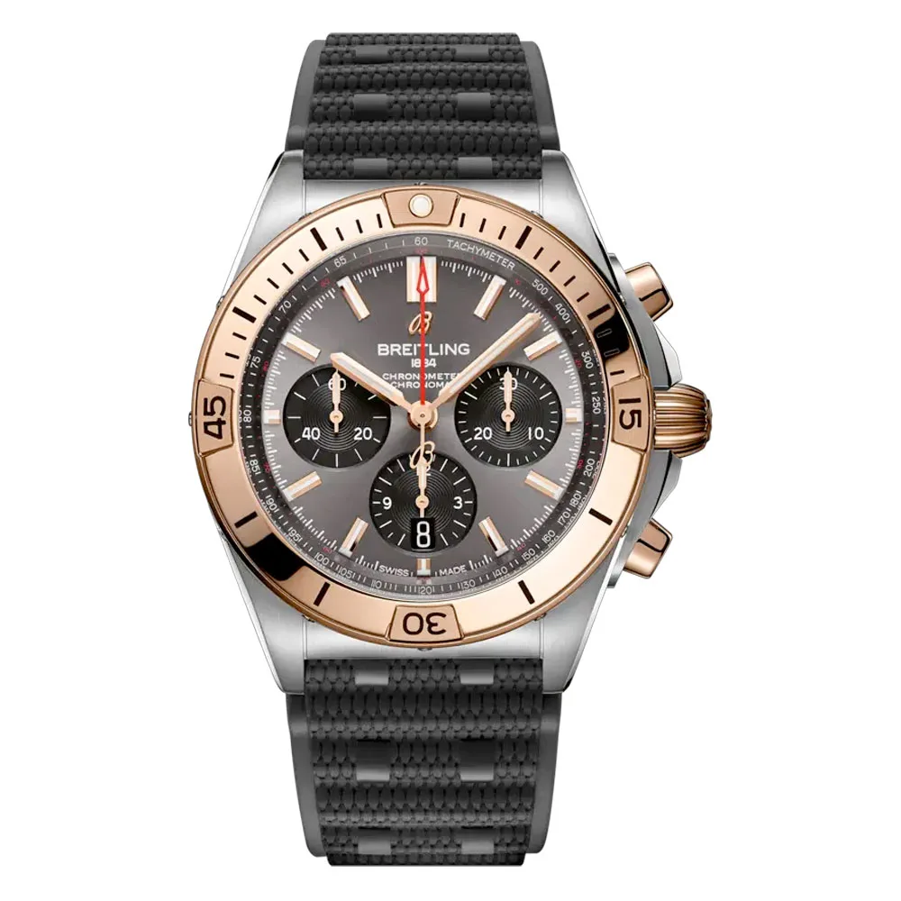 Breitling UB0134101B1S1 Chronomat B01 42 Stainless Steel Red Gold Anthracite Dial Watch 3 Breitling UB0134101B1S1 Chronomat B01 42 Stainless Steel Red Gold Anthracite Dial Watch