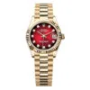 Rolex 278278-0049 Datejust 31mm Yellow Gold President Red Gradient Dial Watch 2 Rolex 278278-0049 Datejust 31mm Yellow Gold President Red Gradient Dial Watch
