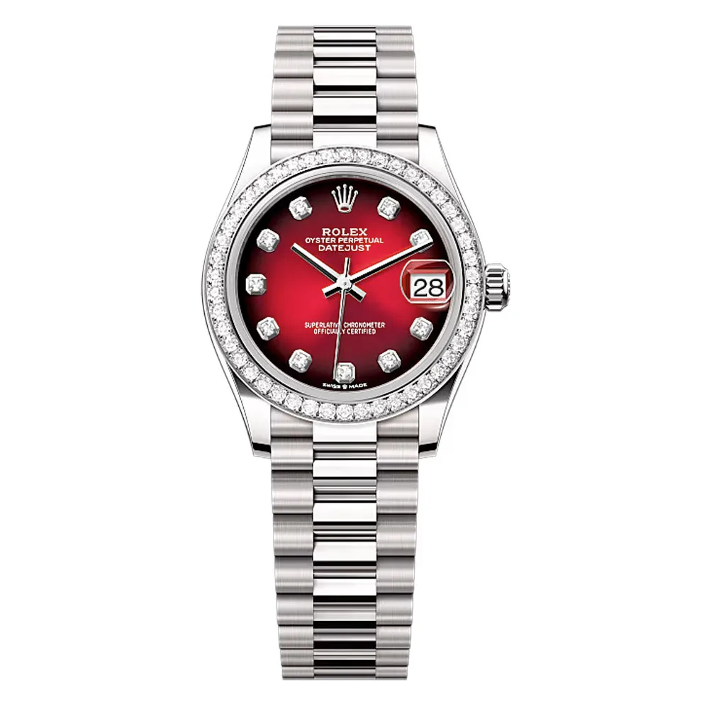 Rolex 278289RBR-0028 Datejust 31mm White Gold - Diamond President Red Gradient Dial Watch 3 Rolex 278289RBR-0028 Datejust 31mm White Gold - Diamond President Red Gradient Dial Watch