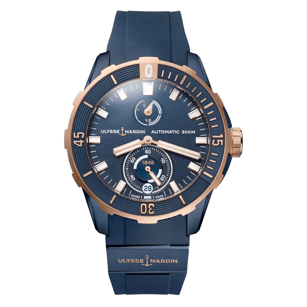 Ulysse Nardin 1185-170-3/BLUE Diver Chronometer 44mm Blue Dial Watch 3 Ulysse Nardin 1185-170-3/BLUE Diver Chronometer 44mm Blue Dial Watch