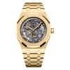 Audemars Piguet 15407Ba.oo.1220Ba.01 Royal Oak Double Balance Wheel Openworked Yellow Gold Skeleton Dial Watch