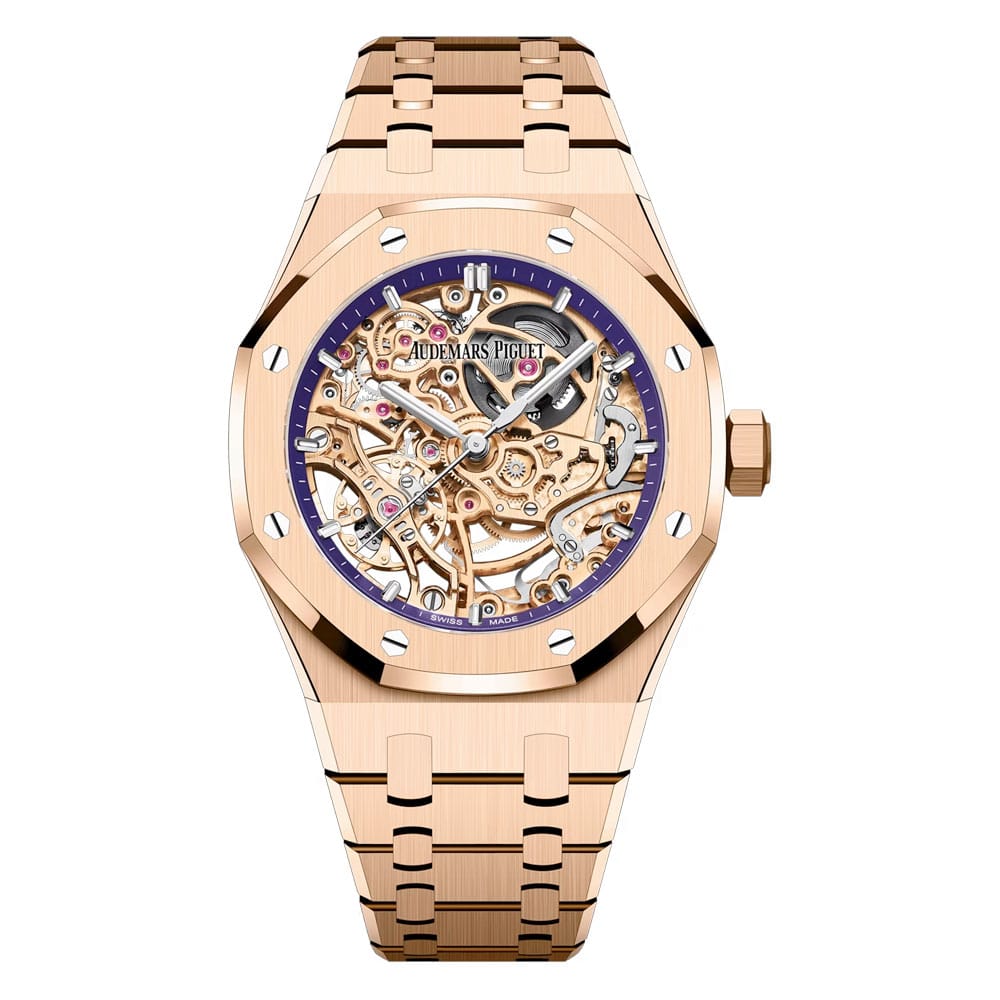 Audemars Piguet 15467OR.OO.1256OR.02 Royal Oak Double Balance Wheel Openworked Pink Gold Skeleton Dial Watch 3 Audemars Piguet 15467OR.OO.1256OR.02 Royal Oak Double Balance Wheel Openworked Pink Gold Skeleton Dial Watch