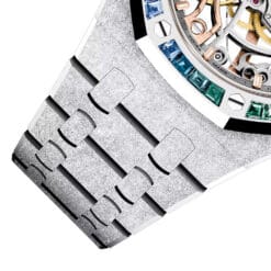 Audemars Piguet 15468BC.YG.1259BC.01-B Royal Oak Double Balance Wheel Openworked Frosted White Gold - Rainbow Dial Watch 7 Audemars Piguet 15468BC.YG.1259BC.01-B Royal Oak Double Balance Wheel Openworked Frosted White Gold - Rainbow Dial Watch - Image 3