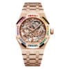 Audemars Piguet 15468OR.YG.1259OR.01-B Royal Oak Double Balance Wheel Openworked Frosted Pink Gold - Rainbow Dial Watch 2 Audemars Piguet 15468OR.YG.1259OR.01-B Royal Oak Double Balance Wheel Openworked Frosted Pink Gold - Rainbow Dial Watch