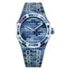 Audemars Piguet 15514Bc.yy.1284Bc.04 Royal Oak Selfwinding Blue Camouflage Gem‑Set Dial Watch