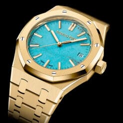 Audemars Piguet 15550BA.OO.1356BA.01 Royal Oak Selfwinding Yellow Gold Turquoise Dial Watch 6 Audemars Piguet 15550BA.OO.1356BA.01 Royal Oak Selfwinding Yellow Gold Turquoise Dial Watch - Image 2