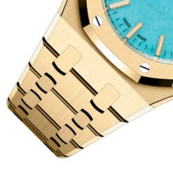 Audemars Piguet 15550BA.OO.1356BA.01 Royal Oak Selfwinding Yellow Gold Turquoise Dial Watch 7 Audemars Piguet 15550BA.OO.1356BA.01 Royal Oak Selfwinding Yellow Gold Turquoise Dial Watch - Image 3