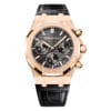 Audemars Piguet 26240OR.OO.D002CR.02 Royal Oak Selfwinding Chronograph Pink Gold Alligator Black Dial Watch 2 Audemars Piguet 26240OR.OO.D002CR.02 Royal Oak Selfwinding Chronograph Pink Gold Alligator Black Dial Watch