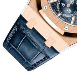 Audemars Piguet 26240OR.OO.D315CR.02 Royal Oak Selfwinding Chronograph Pink Gold Alligator Blue Dial Watch 7 Audemars Piguet 26240OR.OO.D315CR.02 Royal Oak Selfwinding Chronograph Pink Gold Alligator Blue Dial Watch - Image 3
