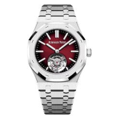 Audemars Piguet 26730ST.OO.1320ST.05 Royal Oak Self-Winding Flying Tourbillon Stainless Steel Burgundy Dial Watch