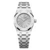 Audemars Piguet 67630Bc.gg.1312Bc.01-B Royal Oak Mini Frosted White Gold Quartz Silver Dial Watch