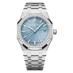 Audemars Piguet 77451ST.ZZ.1361ST.03 Royal Oak Selfwinding Stainless Steel - Diamond Ice Blue Dial Watch