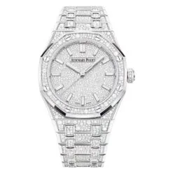 Audemars Piguet 77452BC.ZZ.1365BC.01 Royal Oak Selfwinding Whtie Gold - Snow-Set Dial Watch