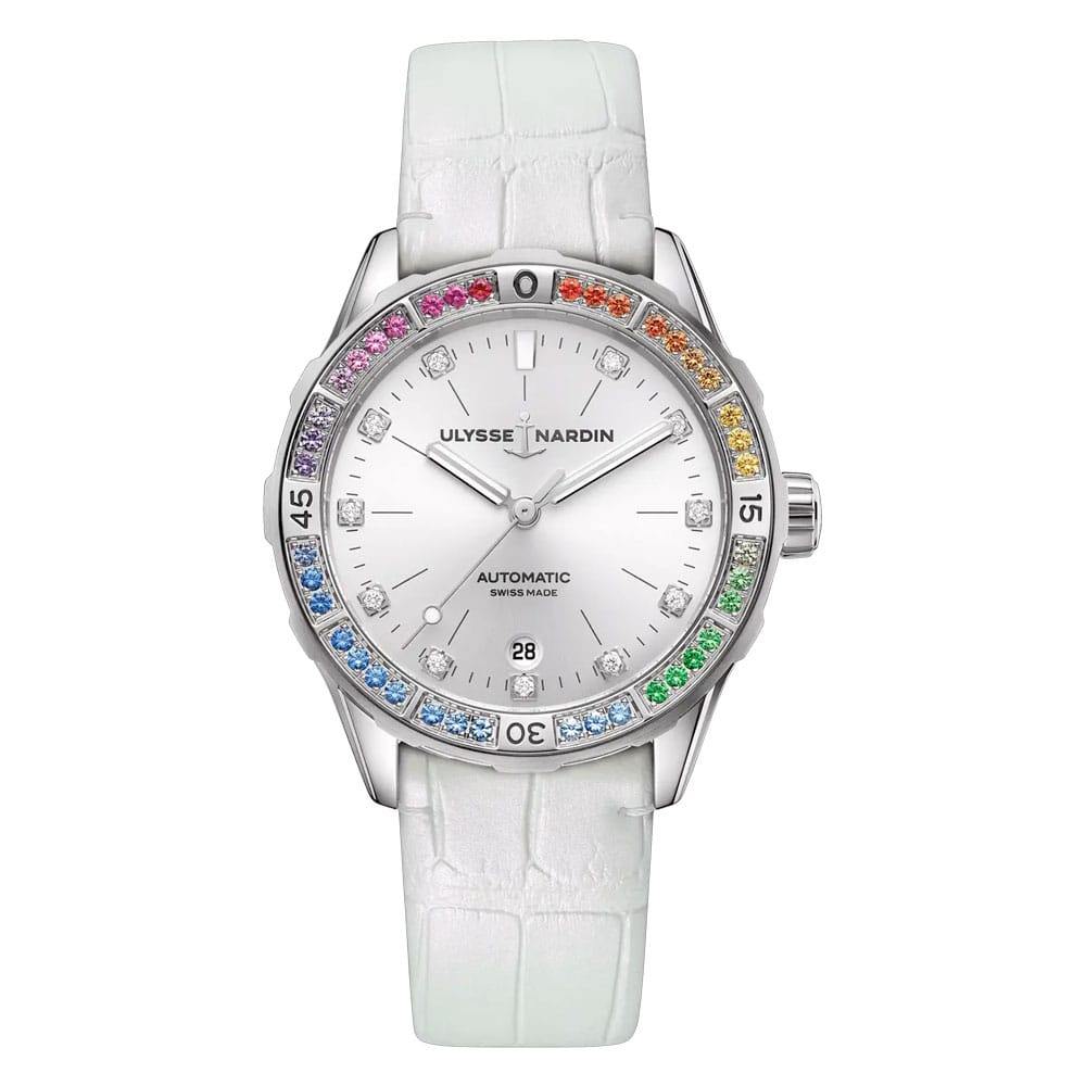 Ulysse Nardin 8163-182B1LE-1A-RAIN/1A Lady Diver Rainbow 39mm Silver Dial Watch 3 Ulysse Nardin 8163-182B1LE-1A-RAIN/1A Lady Diver Rainbow 39mm Silver Dial Watch