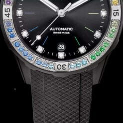 Ulysse Nardin 8163-182B1LE-2A-RAIN/3A Lady Diver Rainbow 39mm Black Dial Watch - Image 3