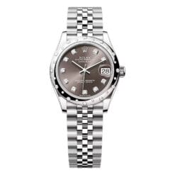 Rolex 278344rbr-0008 Datejust 31mm Stainless Steel - White Gold Diamond Dark Grey Dial Watch