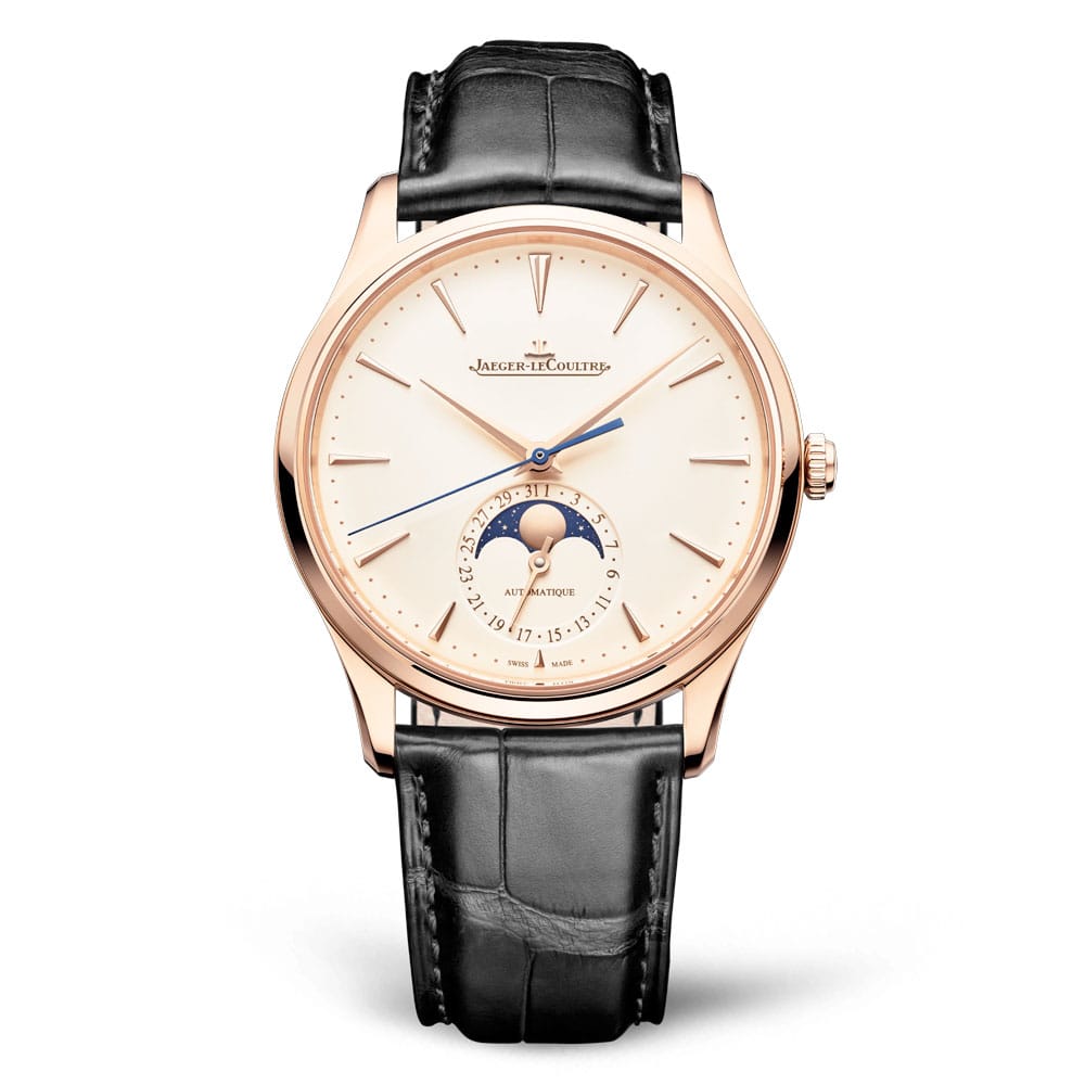 Jaeger-Lecoultre Q1362511 Master Ultra Thin Moon Pink Gold Eggshell Dial Watch
