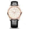 Jaeger-LeCoultre Q1372510 Master Ultra Thin Power Reserve Pink Gold Eggshell Dial Watch