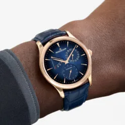 Jaeger-LeCoultre Q137258J Master Ultra Thin Power Reserve Pink Gold Gradient Blue Dial Watch - Image 3