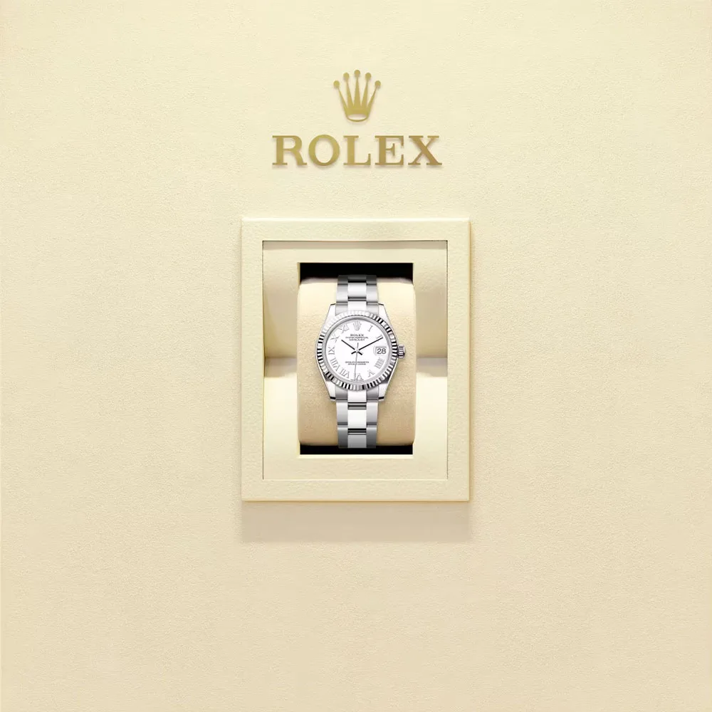 Rolex 278274-0009 Datejust 31mm Stainless Steel - White Gold Oyster White Dial Watch - Image 2