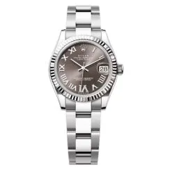 Rolex 278274-0027 Datejust 31mm Stainless Steel - White Gold Oyster Dark Grey Diamond-set Dial Watch
