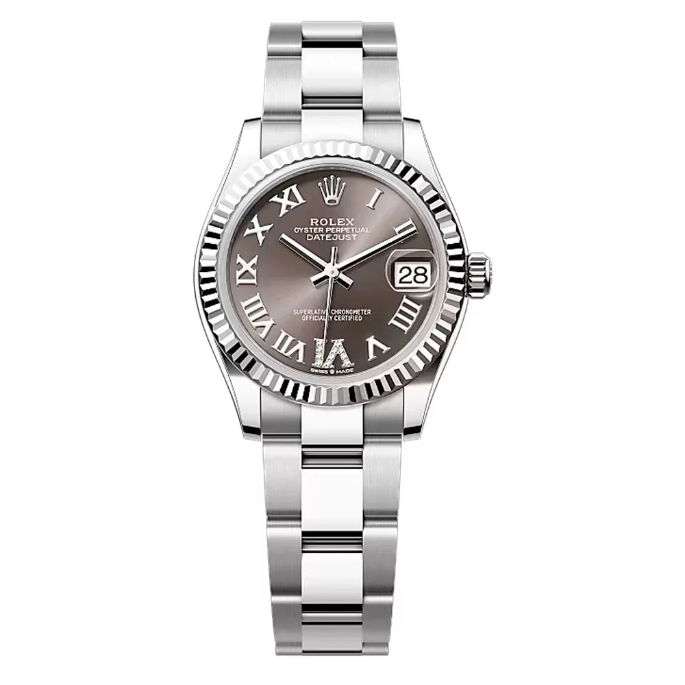Rolex 278274-0027 Datejust 31mm Stainless Steel - White Gold Oyster Dark Grey Diamond-set Dial Watch 3 Rolex 278274-0027 Datejust 31mm Stainless Steel - White Gold Oyster Dark Grey Diamond-set Dial Watch