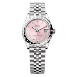 Rolex 278344rbr-0022 Datejust 31mm Stainless Steel - White Gold Diamond Jubilee Pink Dial Watch