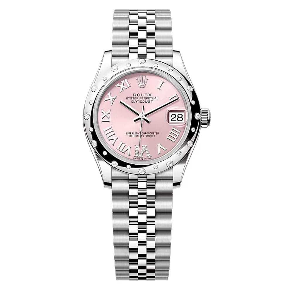 Rolex 278344Rbr-0026 Datejust 31Mm Stainless Steel - White Gold Diamond Jubilee Pink Diamond-Set Dial Watch