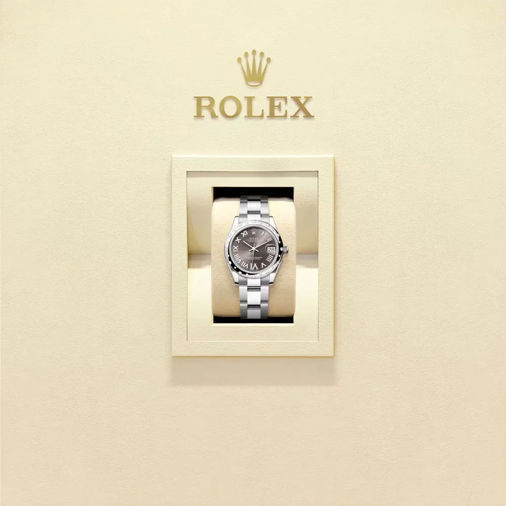 Rolex 278344rbr-0029 Datejust 31mm Stainless Steel - White Gold Diamond Oyster Dark Grey Dial Watch 4 Rolex 278344rbr-0029 Datejust 31mm Stainless Steel - White Gold Diamond Oyster Dark Grey Dial Watch - Image 2
