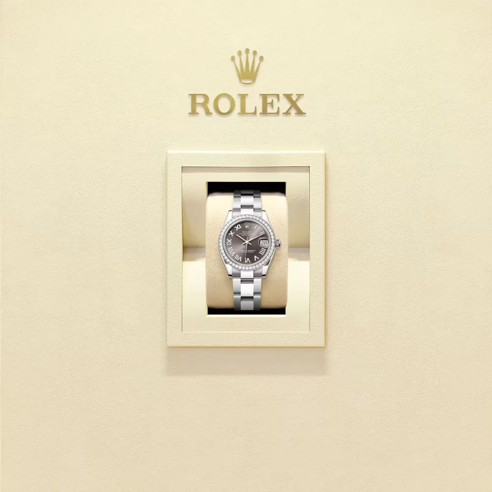 Rolex 278384rbr-0025 Datejust 31mm Stainless Steel - White Gold Diamond Oyster Dark Grey Dial Watch - Image 2