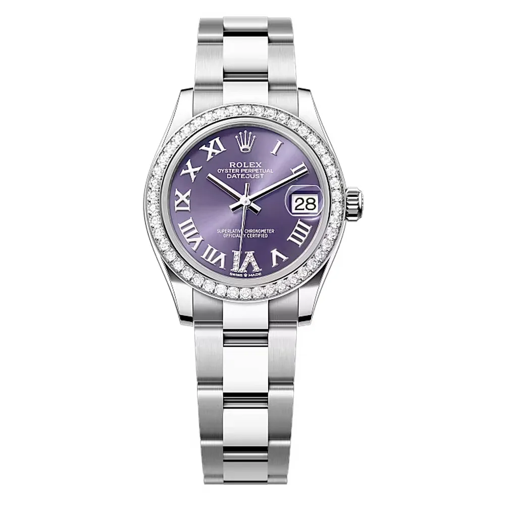 Rolex 278384rbr-0029 Datejust 31mm Stainless Steel - White Gold Diamond Oyster Aubergine Diamond-set Dial Watch 3 Rolex 278384rbr-0029 Datejust 31mm Stainless Steel - White Gold Diamond Oyster Aubergine Diamond-set Dial Watch