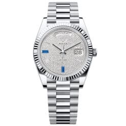 Rolex Day-Date 228236-0009 Diamond-paved Dial 40mm Platinum Men's Watch