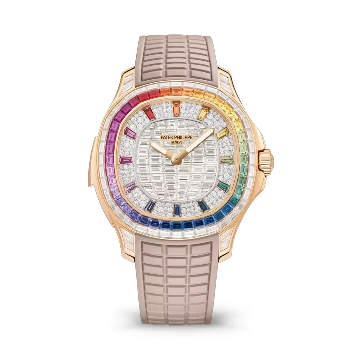 Patek Philippe 5260/355R-001 Aquanaut Luce Minute Repeater Rose Gold - Rainbow Baguette Dial Watch