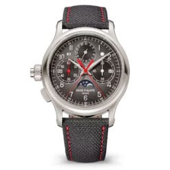 Patek Philippe 5373P-001 Split-Seconds Monopusher Chronograph Perpetual Calendar Left-Hander Platinum Grey Dial Watch