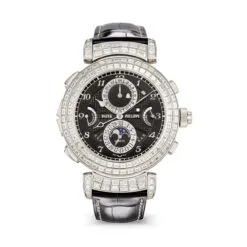Patek Philippe 6300/400G-001 Grandmaster Chime White Gold - Diamond Black Dial Watch