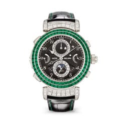 Patek Philippe 6300/403G-001 Grandmaster Chime White Gold - Emerald Black Dial Watch