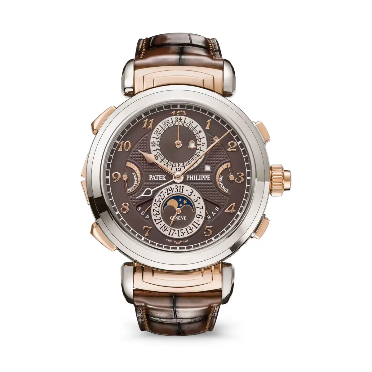 Patek Philippe 6300GR-001 Grandmaster Chime White Gold - Rose Gold Brown Dial Watch 3 Patek Philippe 6300GR-001 Grandmaster Chime White Gold - Rose Gold Brown Dial Watch