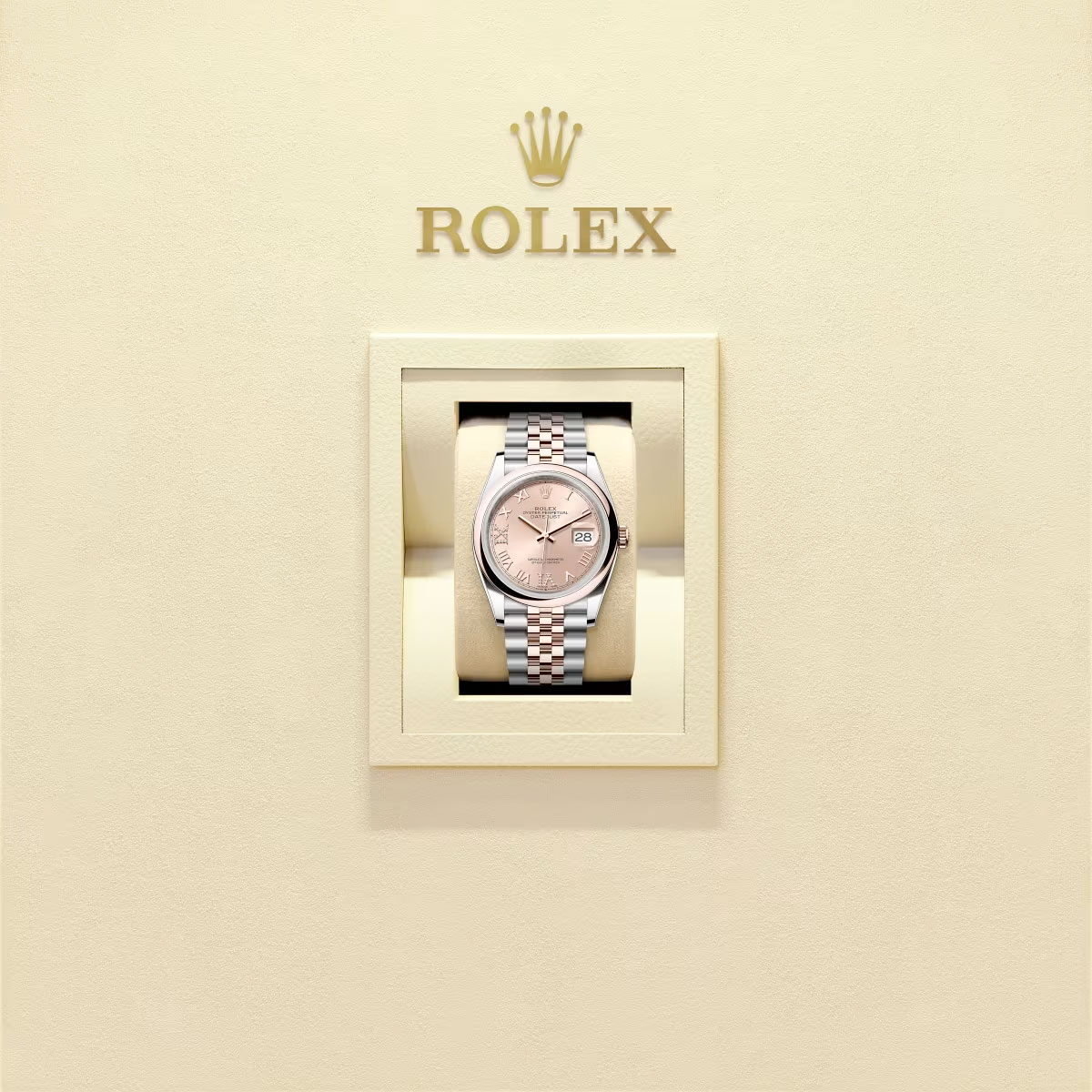 Rolex 126201-0027 Datejust 36mm Stainless Steel - Everose Gold Jubilee Rose Roman Diamond Dial Watch 4 Rolex 126201-0027 Datejust 36mm Stainless Steel - Everose Gold Jubilee Rose Roman Diamond Dial Watch - Image 2
