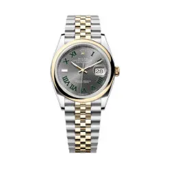 Rolex 126203-0035 Datejust 36mm Stainless Steel - Yellow Gold Jubilee Slate - Roman Dial Watch