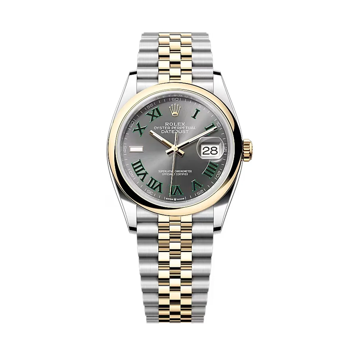 Rolex 126203-0035 Datejust 36mm Stainless Steel - Yellow Gold Jubilee Slate - Roman Dial Watch 3 Rolex 126203-0035 Datejust 36mm Stainless Steel - Yellow Gold Jubilee Slate - Roman Dial Watch