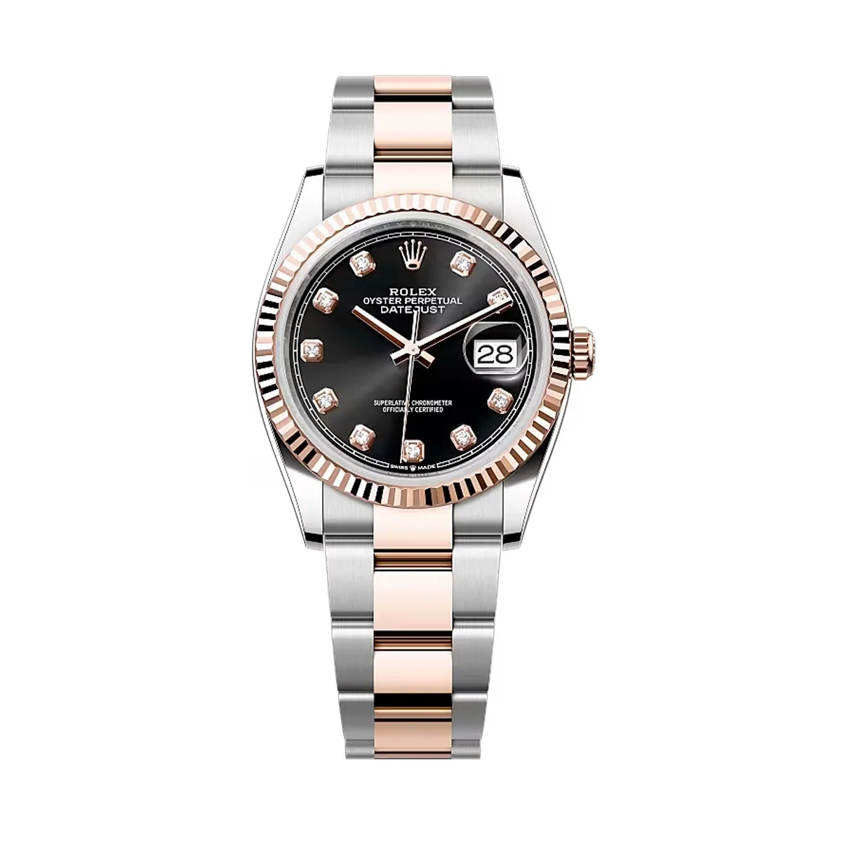 Rolex 126231-0020 Datejust 36mm Stainless Steel - Everose Gold Oyster Black Diamond Dial Watch 3 Rolex 126231-0020 Datejust 36mm Stainless Steel - Everose Gold Oyster Black Diamond Dial Watch