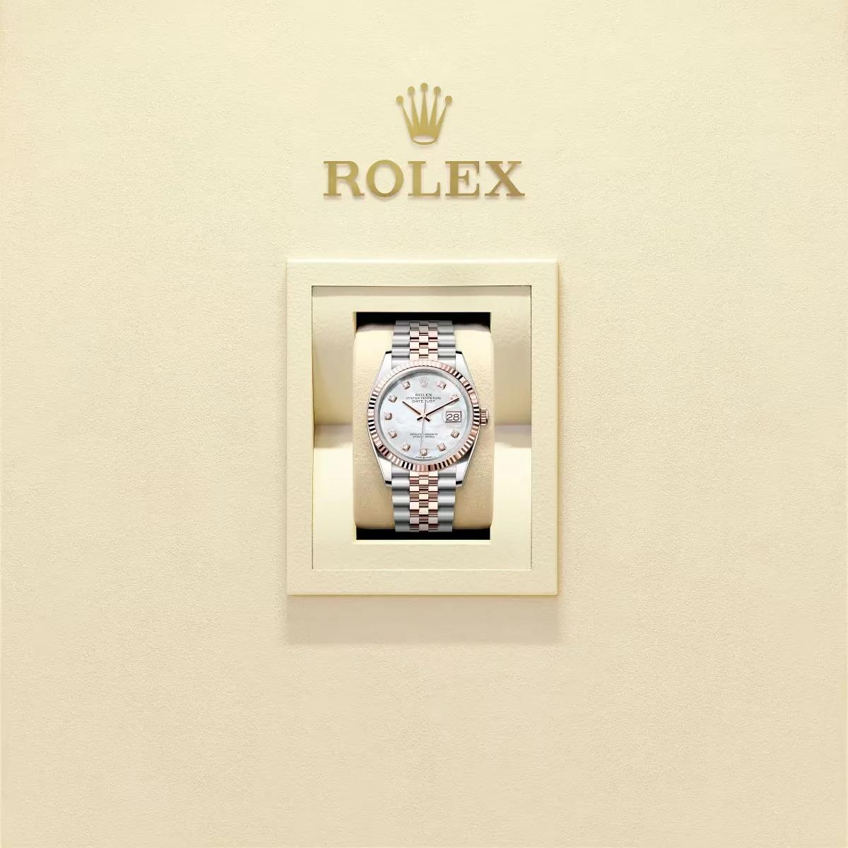 Rolex 126231-0021 Datejust 36mm Stainless Steel - Everose Gold Jubilee Mother-of-Pearl Diamond Dial Watch 4 Rolex 126231-0021 Datejust 36mm Stainless Steel - Everose Gold Jubilee Mother-of-Pearl Diamond Dial Watch - Image 2