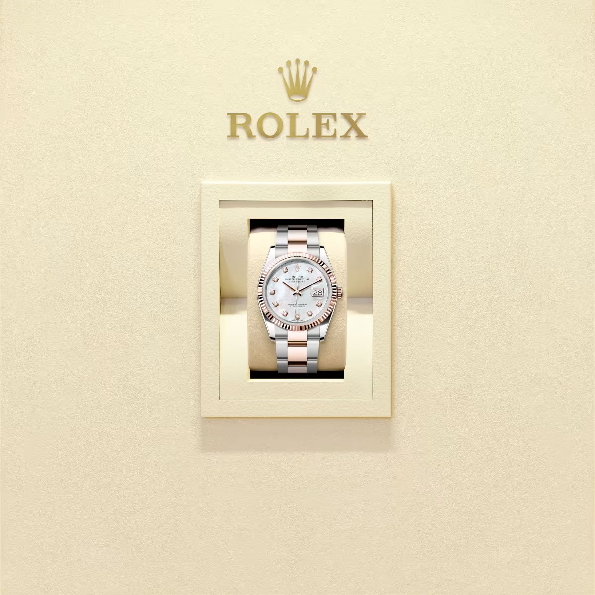 Rolex 126231-0022 Datejust 36mm Stainless Steel - Everose Gold Oyster Mother-of-Pearl Diamond Dial Watch 4 Rolex 126231-0022 Datejust 36mm Stainless Steel - Everose Gold Oyster Mother-of-Pearl Diamond Dial Watch - Image 2