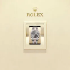 Rolex 126281rbr-0001 Datejust 36mm Stainless Steel - Everose Gold - Diamond Jubilee Slate Dial Watch - Image 2