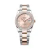 Rolex 126281rbr-0016 Datejust 36mm Stainless Steel - Everose Gold - Diamond Oyster Rose Roman Diamond Dial Watch