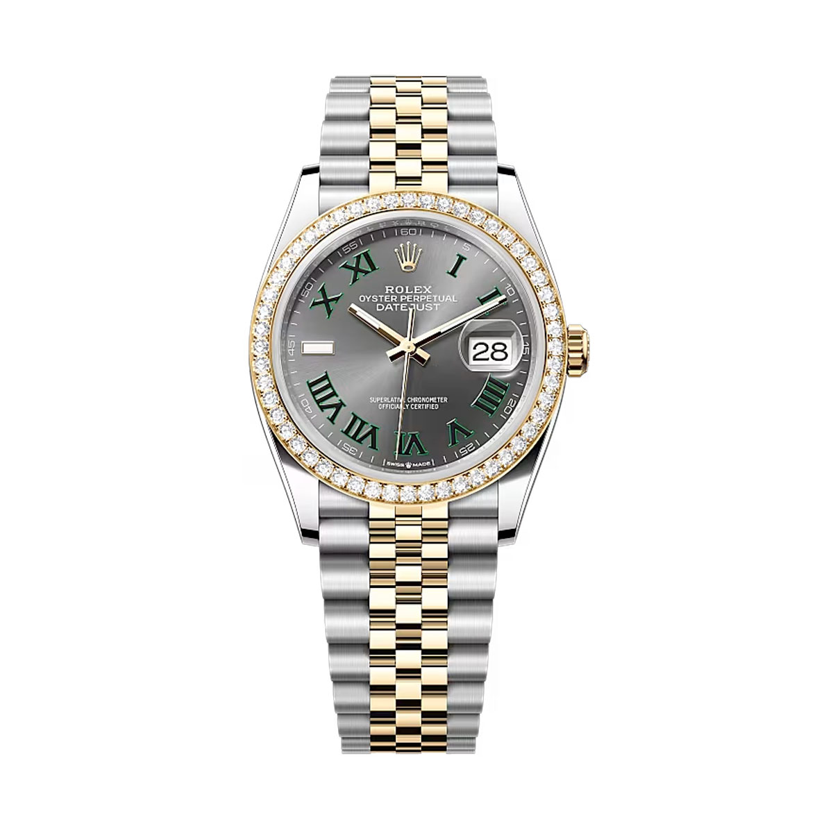 Rolex 126283rbr-0021 Datejust 36mm Stainless Steel - Yellow Gold - Diamond Jubilee Slate - Roman Dial Watch 3 Rolex 126283rbr-0021 Datejust 36mm Stainless Steel - Yellow Gold - Diamond Jubilee Slate - Roman Dial Watch